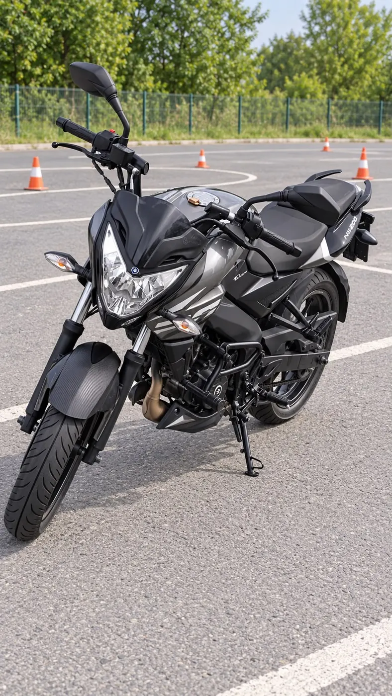 Esenyurt motosiklet ehliyeti eğitimi için eğitim parkurundaki motosiklet